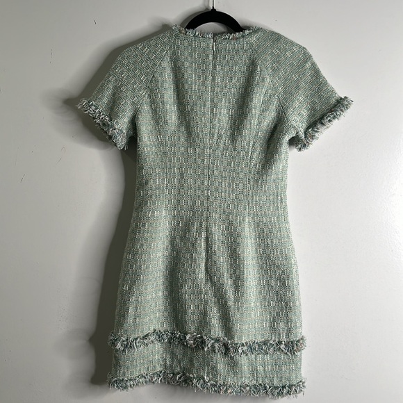 Laizo sage green mini tweed dress size medium - Picture 9 of 11